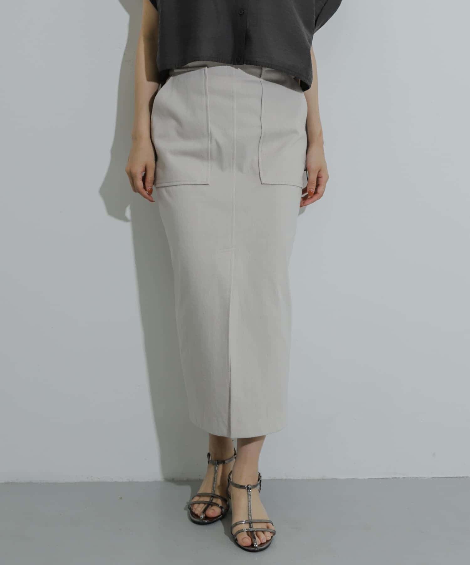 【SALE／50%OFF】SENSE OF PLACE アウトポケットジャージースカート センス オブ プレイス スカート そ..