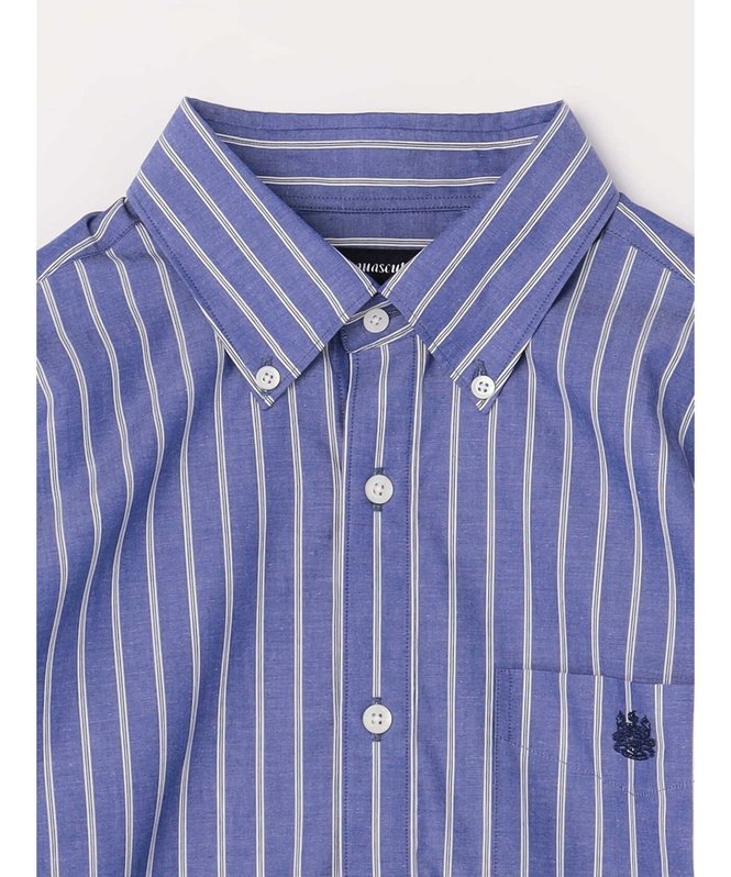 MEN Wide Stripe Shirt アクアスキュータム トップス シャツ・ブラウス ブルー