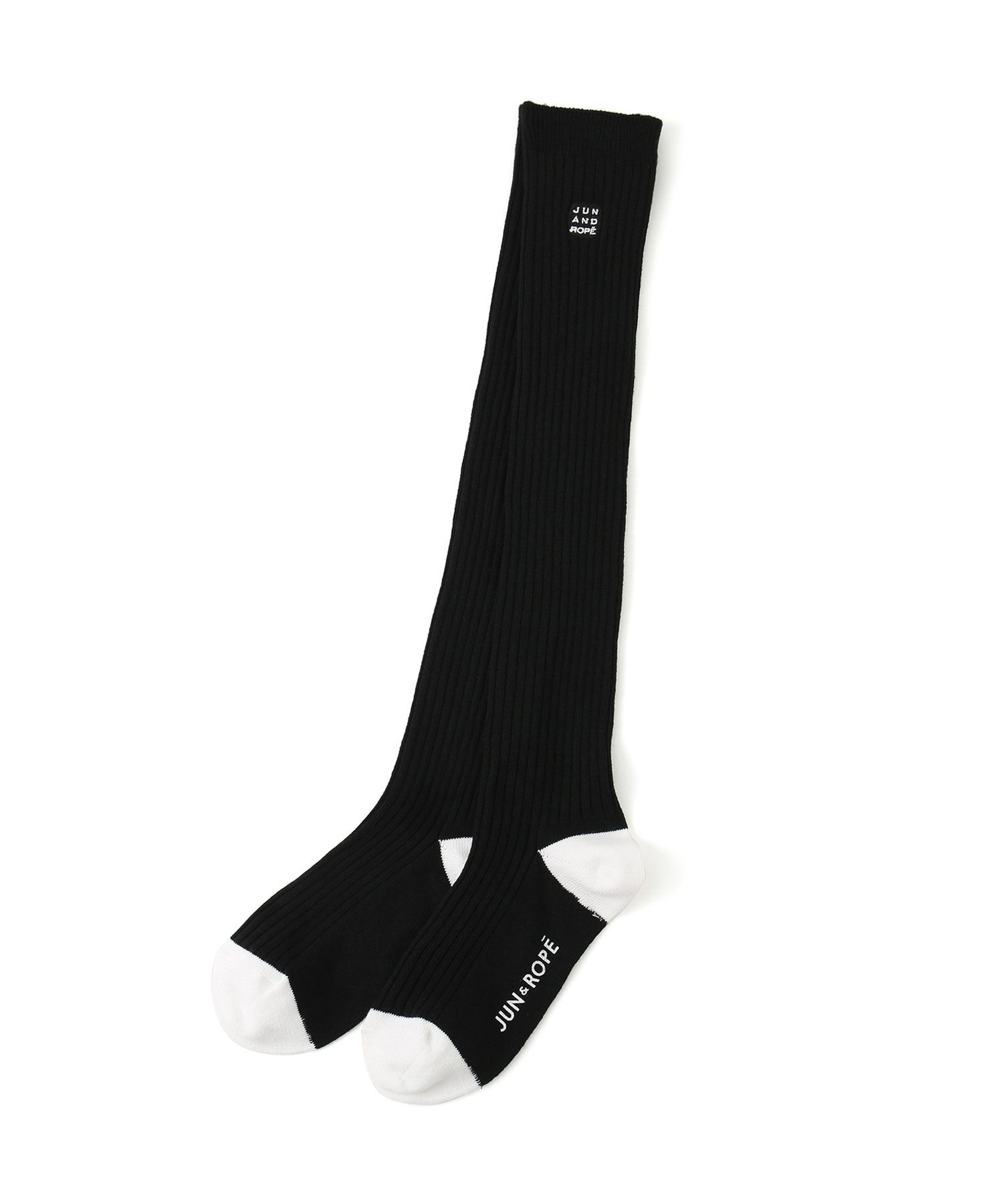 JUN&ROPE' クールマックスリブニーハイソックス ジュンアンドロペ 靴下・レッグウェア 靴下 グレー ブラック ネイビー