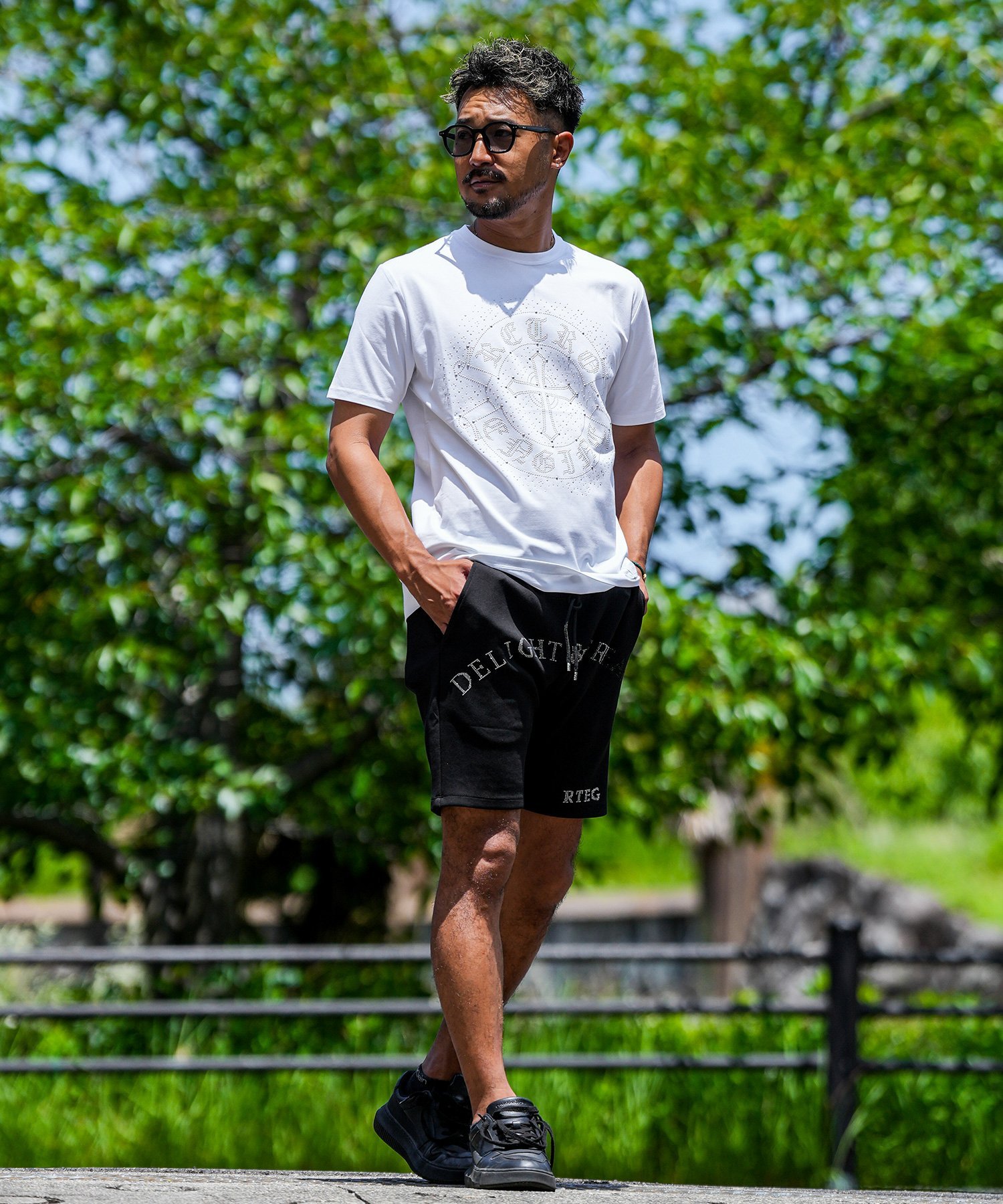 Retro Engine RTEG NEW Method/OE TEE アダムスジャグラー トップス カットソー・Tシャツ ブラック ホワイト【送料無料】