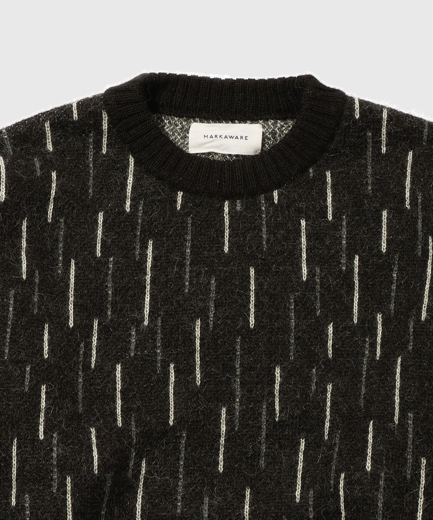 ADAM ET ROPE' HOMME 【MARKAWARE/マーカウェア】RAIN DROP PATTERN JUMPER アダムエロペ トップス ニット ブラック【送料無料】