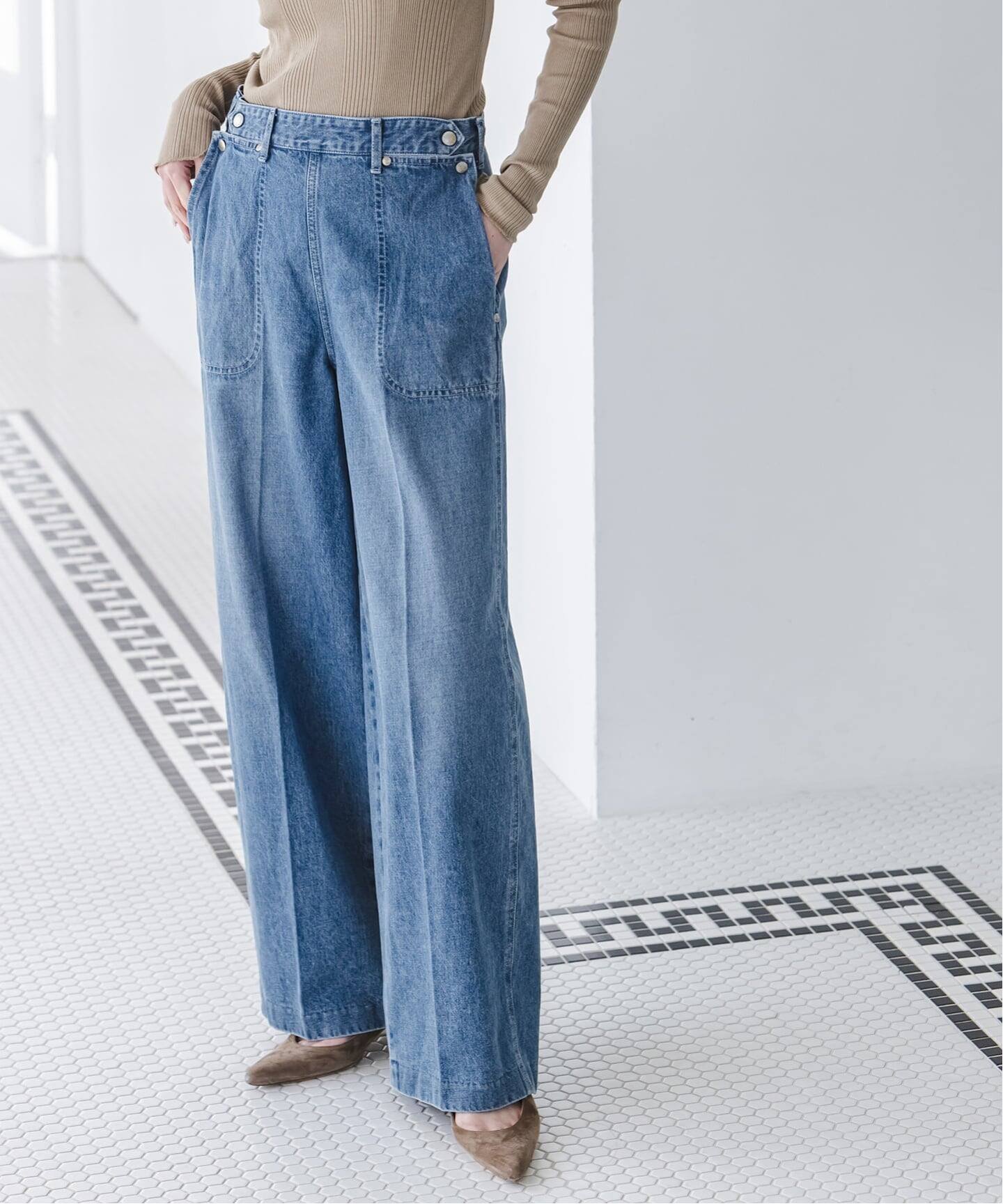 NOBLE 《NOBLE別注》SERGE/サージ W SIDE ZIP PANTS ノーブル パンツ ジーンズ・デニムパンツ ブルー