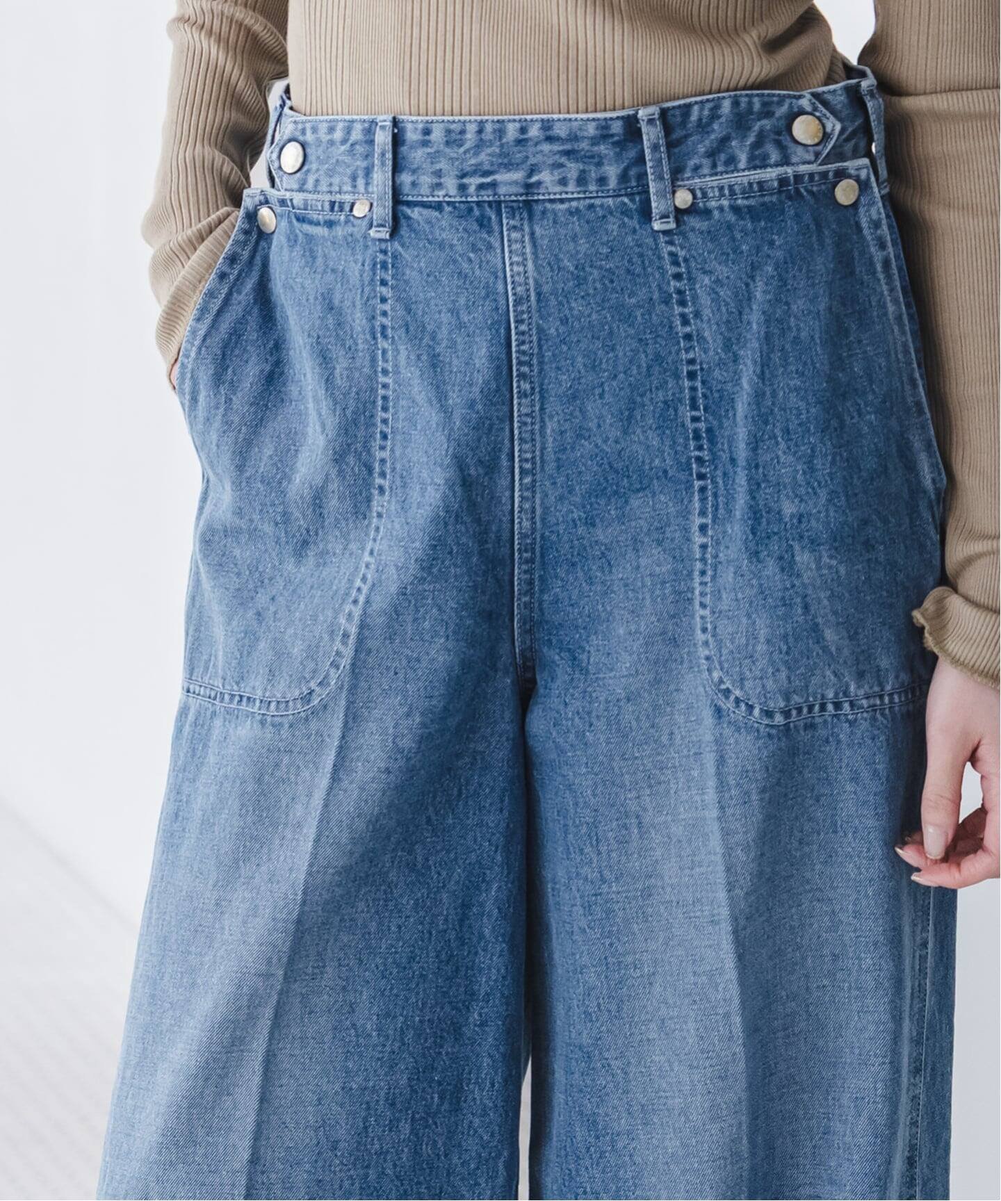 NOBLE 《NOBLE別注》SERGE/サージ W SIDE ZIP PANTS ノーブル パンツ ジーンズ・デニムパンツ ブルー