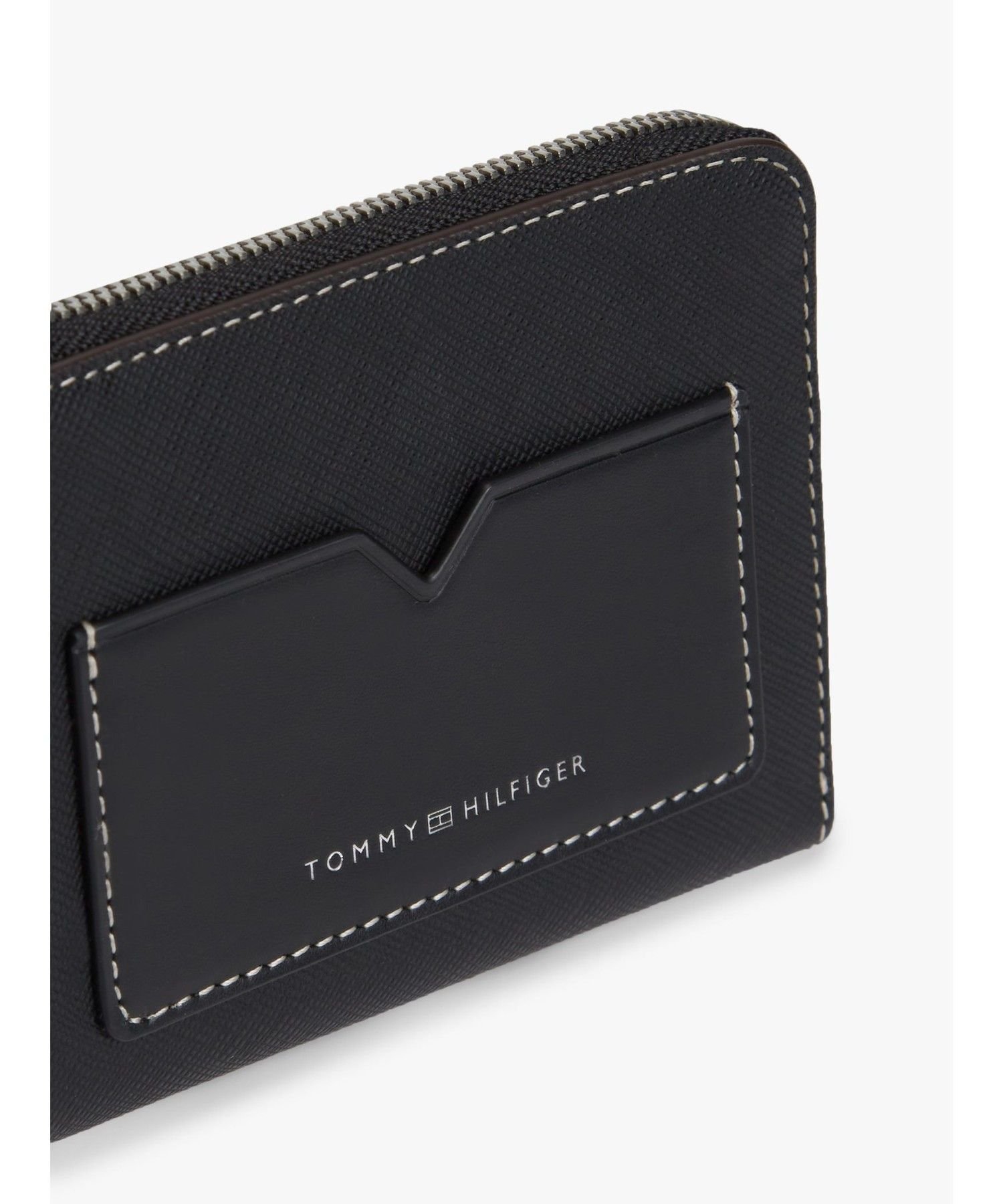TOMMY HILFIGER サフィアーノジップウォレット トミーヒルフィガー 財布・ポーチ・ケース 財布 ブラック【送料無料】