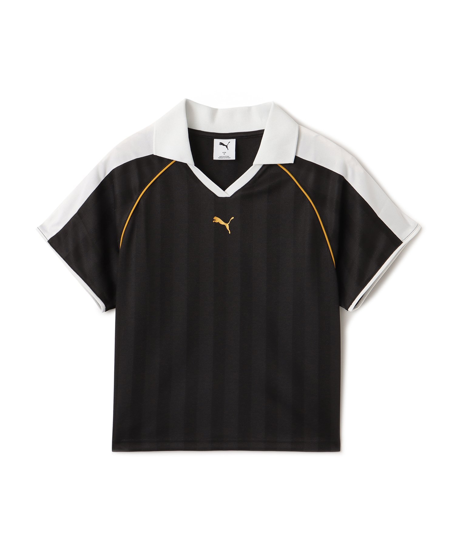 PUMA PUMA T7 RELAXED FOOTBALL JERSEY PUMA BLACK アトモス トップス ポロシャツ ブラック【送料無料】