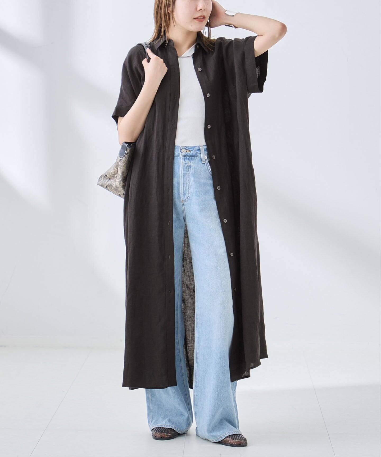 【SALE／30%OFF】JOURNAL STANDARD L'ESSAGE リネンドルマンシャツワンピース ジャ...