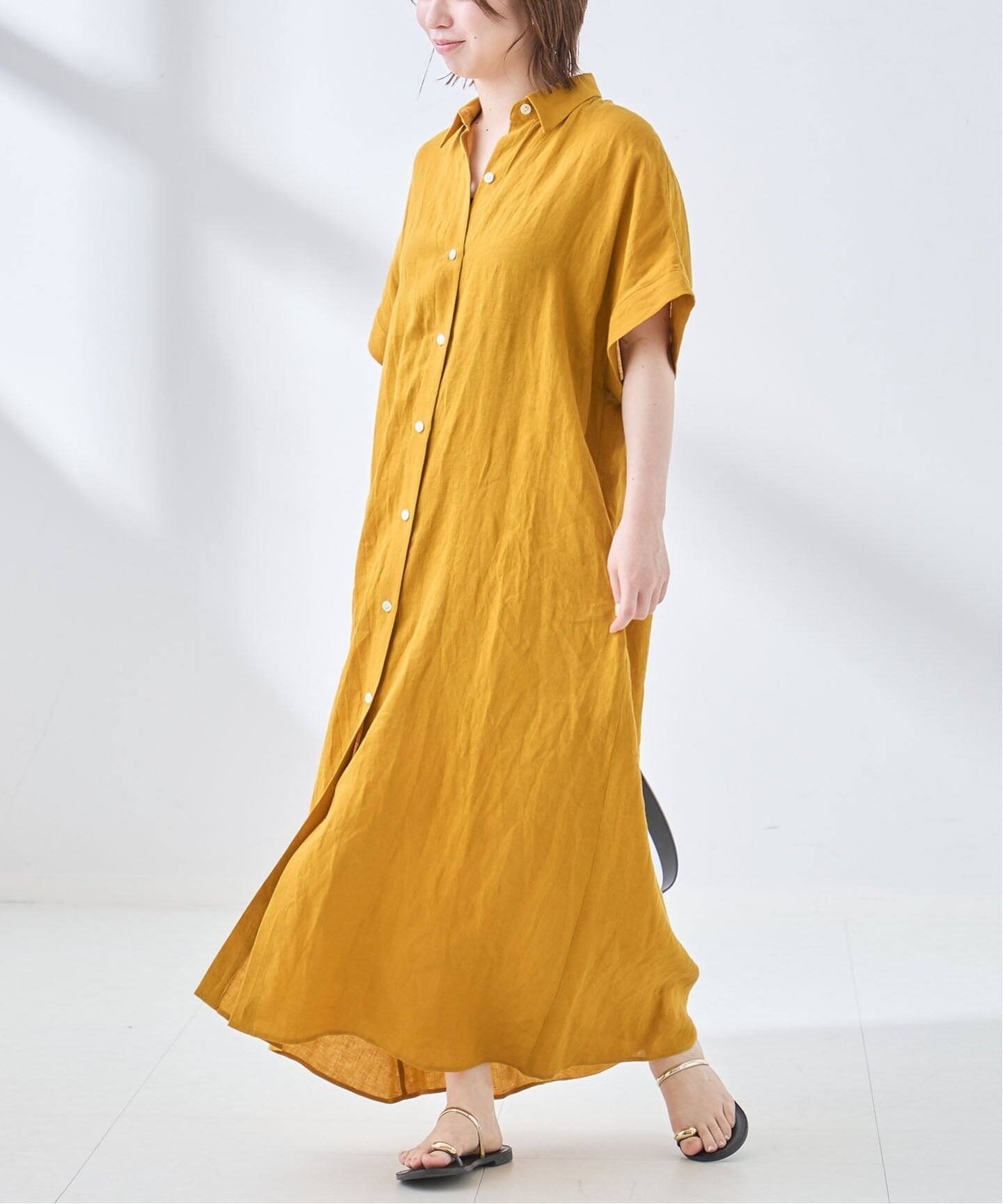 【SALE／30%OFF】JOURNAL STANDARD L'ESSAGE リネンドルマンシャツワンピース ジャ...