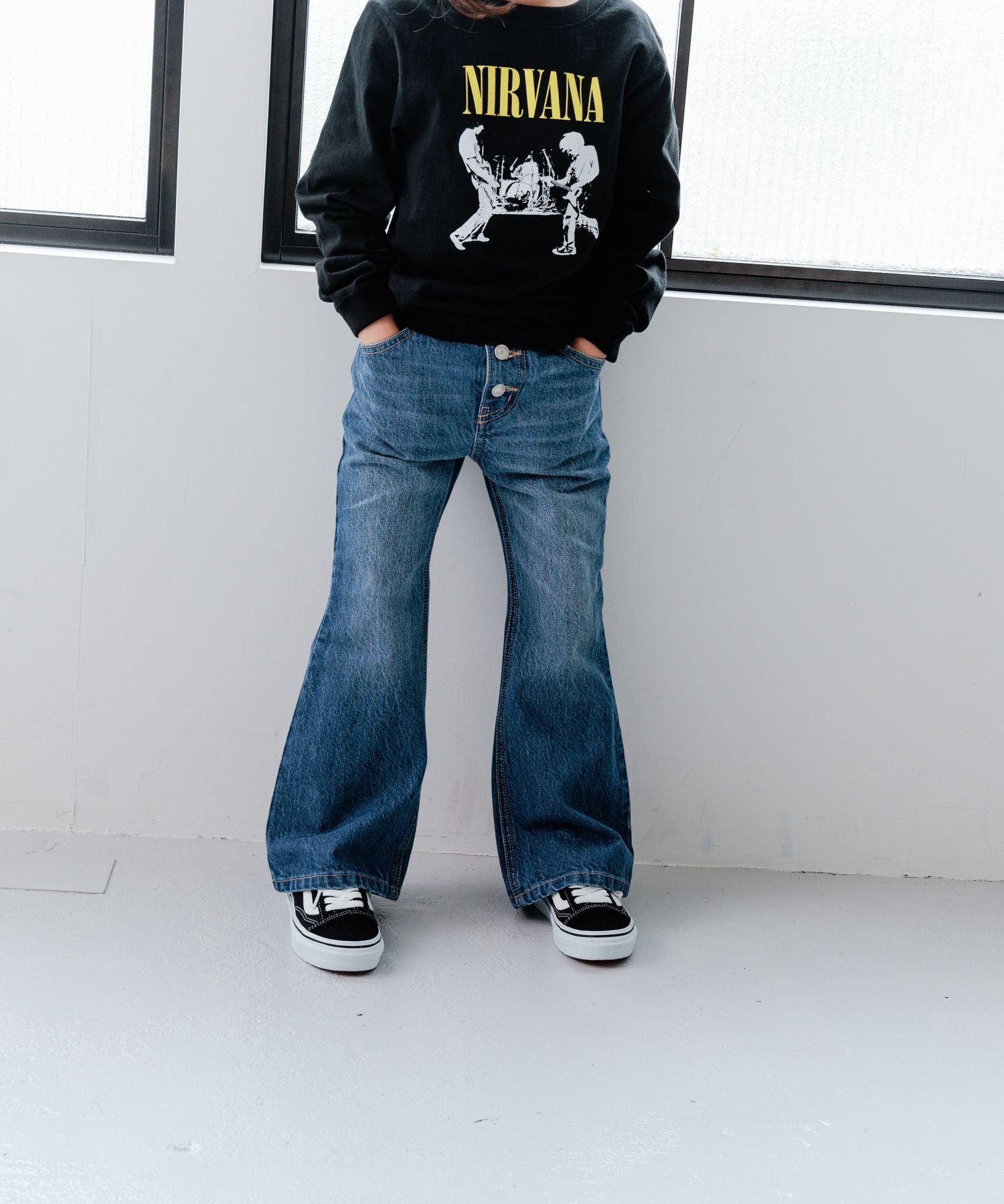 LOWRYS FARM (K)K/CONEデニムフレアP ローリーズファーム パンツ ジーンズ・デニムパンツ ブルー ネイビーのサムネイル