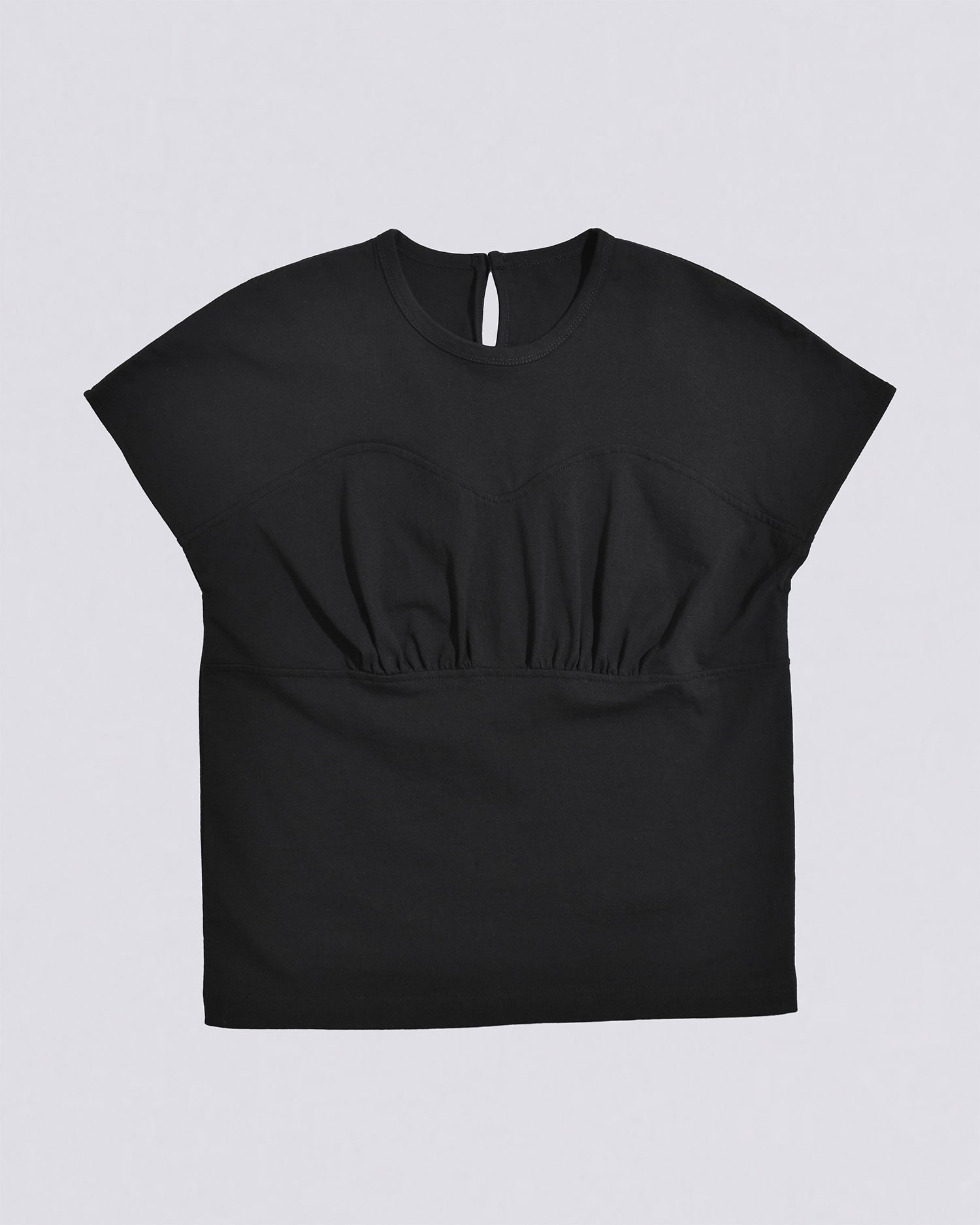 kiehtova kiehtova/BREEZE COTTON BUSTIER TEE/ブリーズ コットン ビスチェティー 半袖 フォブ トップス カットソー・Tシャツ ホワイト ブラック