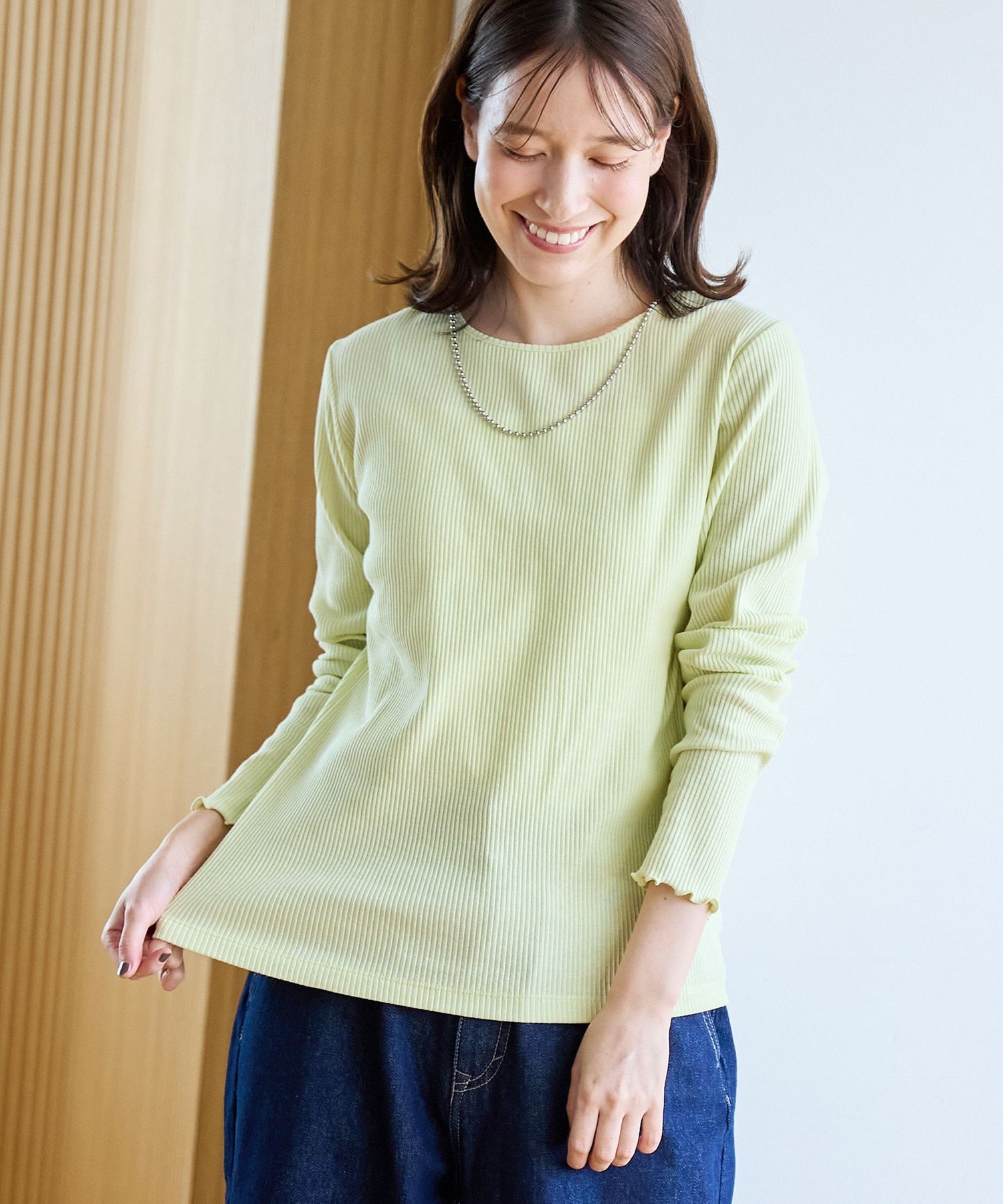 【SALE／10%OFF】coen 【定番・Youtube紹介アイテム】メロークルーネックロンT コーエン トップス カットソー・Tシャツ ブラウン ホワイト ブラックのサムネイル