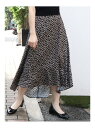 【SALE/40%OFF】dazzlin フィッシュテールプリントフレアスカート ダズリン スカート フレアスカート ブラック レッド グリーン ブラウン【送料無料】