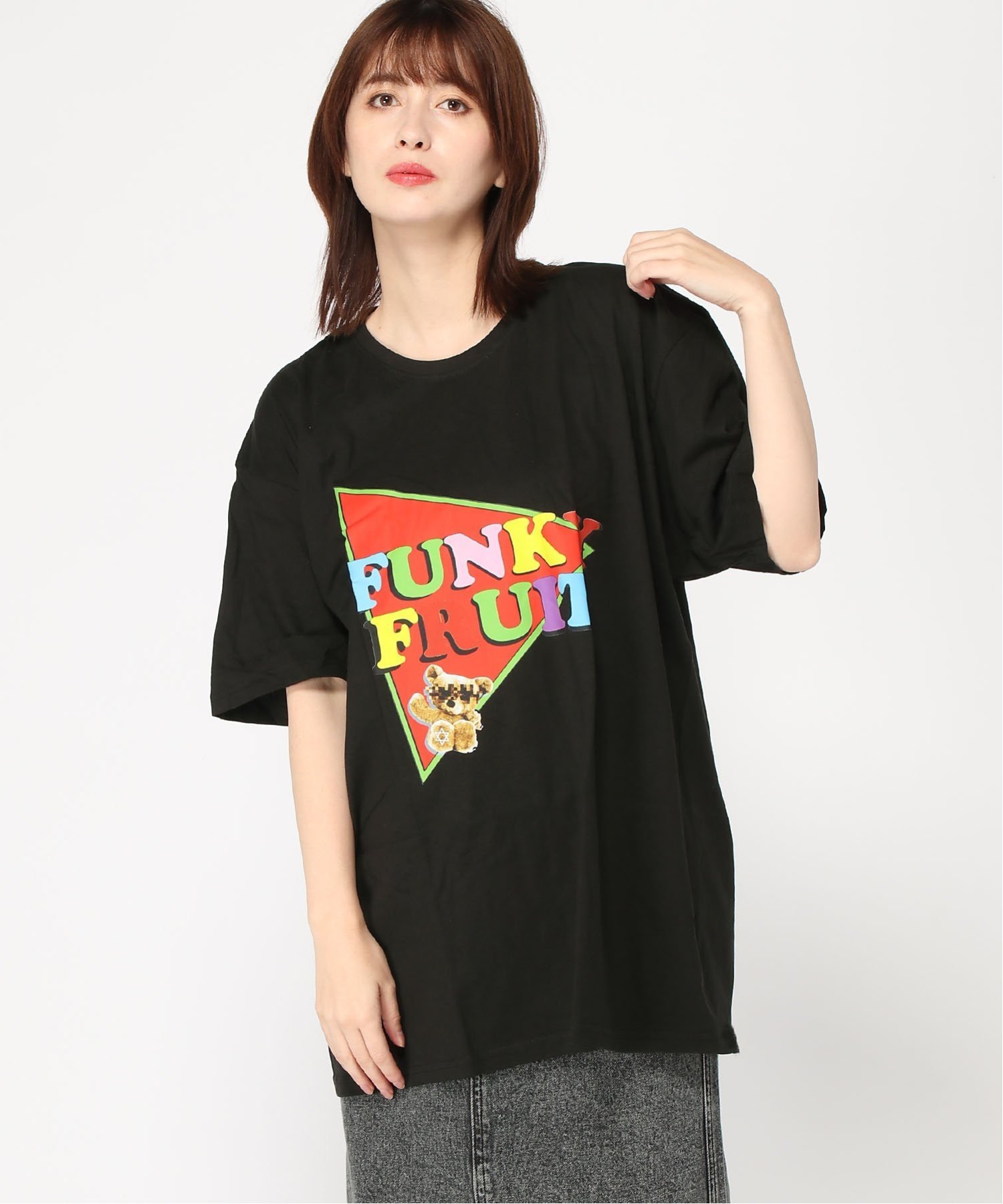 FUNKY FRUIT FUNKYFRUIT/(U)80 039 sふぁんふるロゴビッグTシャツ ファンキーフルーツ トップス カットソー Tシャツ ブラック ホワイト【送料無料】