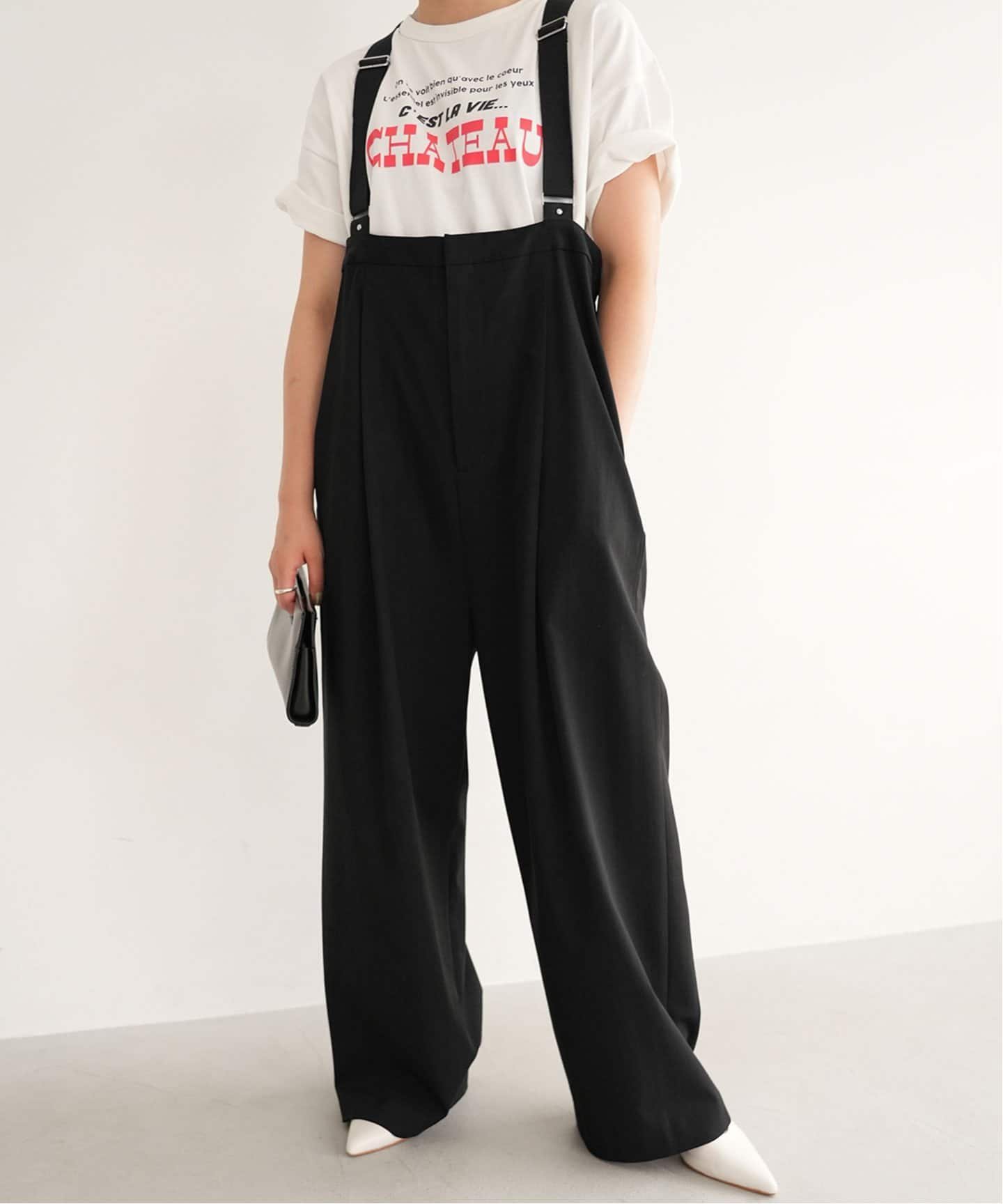 SLOBE IENA 《予約》サスペンダーパンツ スローブ イエナ オールインワン・オーバーオール オーバーオール・サロペット ブラウン ブラック【送料無料】のサムネイル