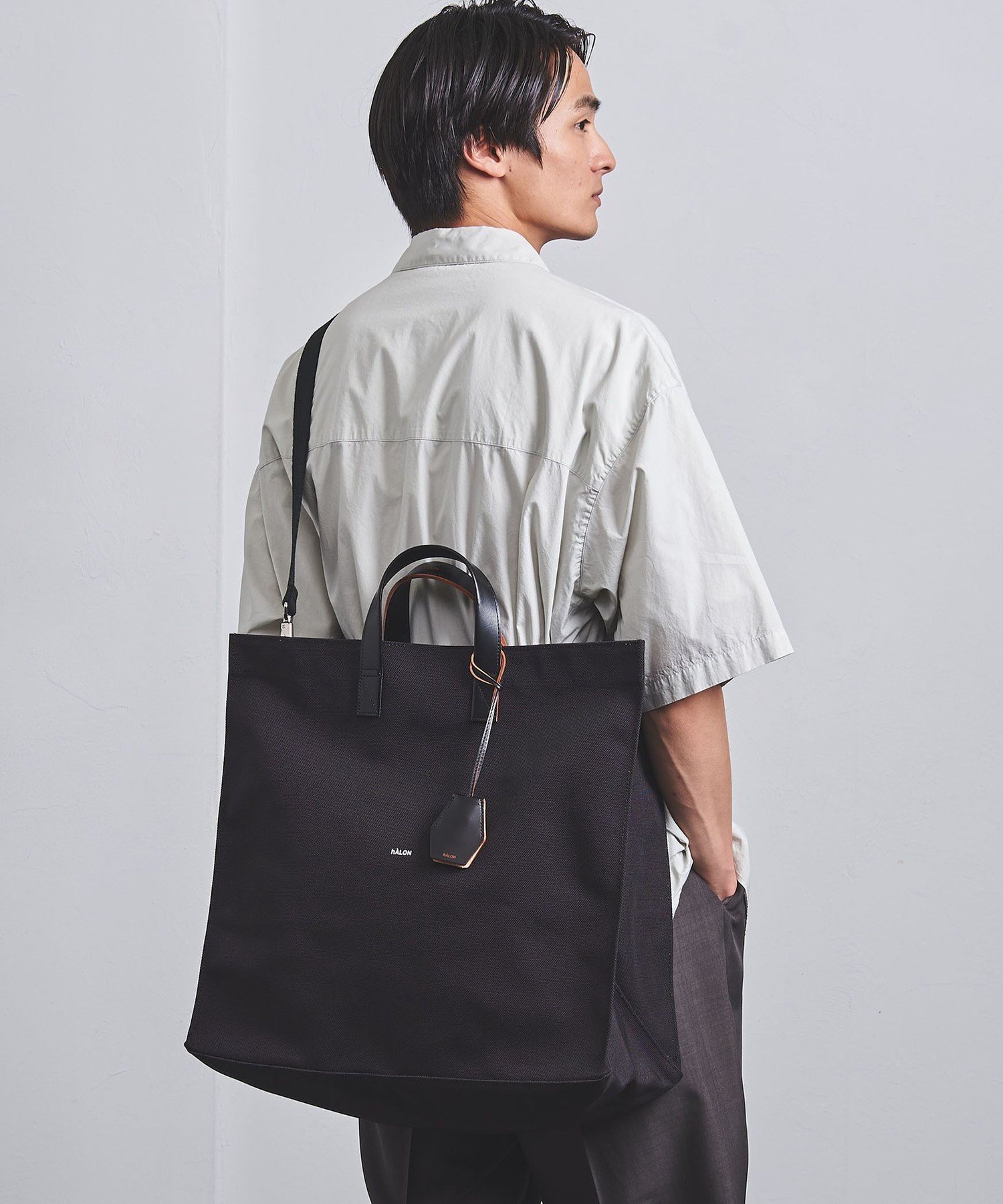 ユナイテッドアローズ バッグ メンズ UNITED ARROWS ＜hALON＞ HOLIDAY BIG-TOTE/トートバッグ ユナイテッドアローズ バッグ トートバッグ ブラック【送料無料】