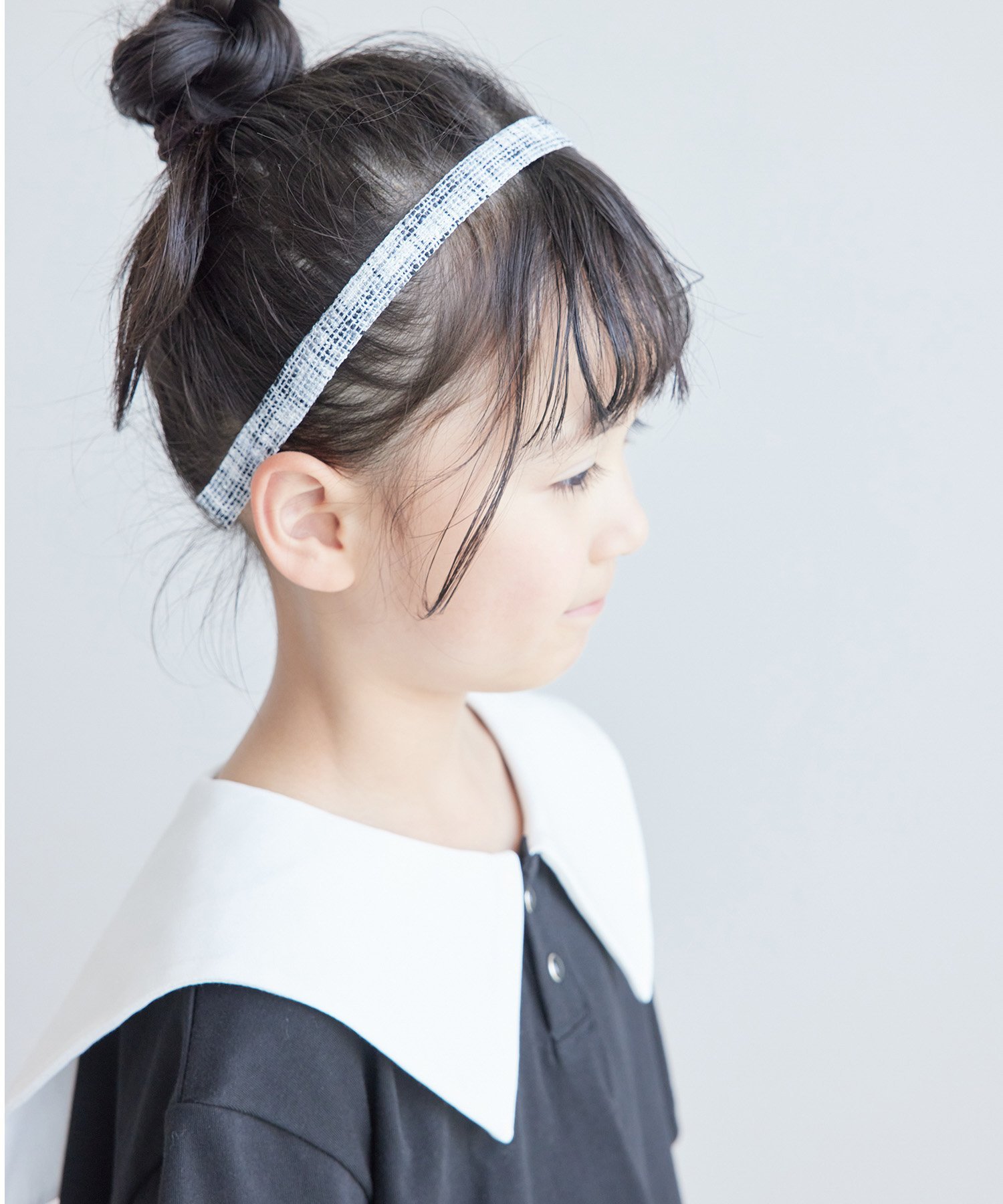 ROPE' PICNIC KIDS 【KIDS】ツイードカチューシャ ロペピクニック ヘアアクセサリー カチューシャ・ヘアバンド ブラック ベージュ