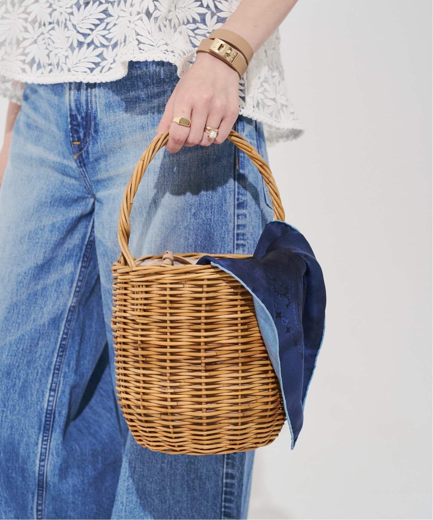 IENA 【manipuri/マニプリ】MARCHE かごバッグ イエナ バッグ かごバッグ ベージュ【送料無料】のサムネイル