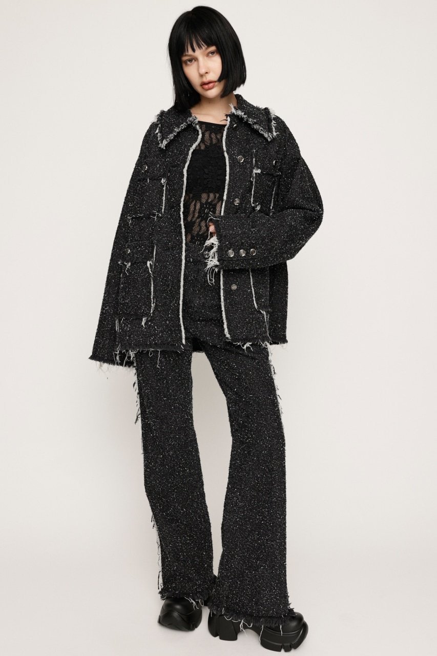 SLY GRAIN TWEED JW PT-BE スライ パンツ ジーンズ・デニムパンツ ネイビー ブラック