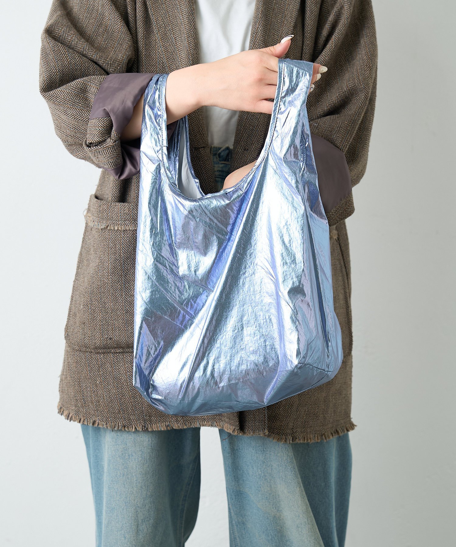 【SALE／10%OFF】BIRTHDAY BAR メタリック エコバッグS バースデイバー バッグ その他のバッグ ゴール..