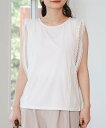 【SALE/30%OFF】BEAMS HEART WOMEN レース ノースリーブ プルオーバー ビームス ハート トップス カットソー・Tシャツ ホワイト グレー ネイビー