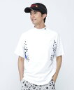 PEARLY GATES アクアツイストドットメッシュ半袖モックネックカットソー パーリーゲイツ トップス その他のトップス ホワイト ネイビー【送料無料】