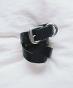 ADAM ET ROPE' FEMME 【サステナブル】ダブルリングスムースベルト アダムエロペ ファッション雑貨 ベルト シルバー ゴールド【送料無料】