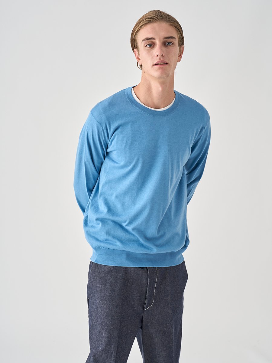 【SALE／20%OFF】JOHN SMEDLEY [Anglo Indian Gauze] クルーネック長袖ニットプルオーバー ｜ DARLEY ｜ 30G EASY FIT ジョンスメドレー トップス ニット【送料無料】