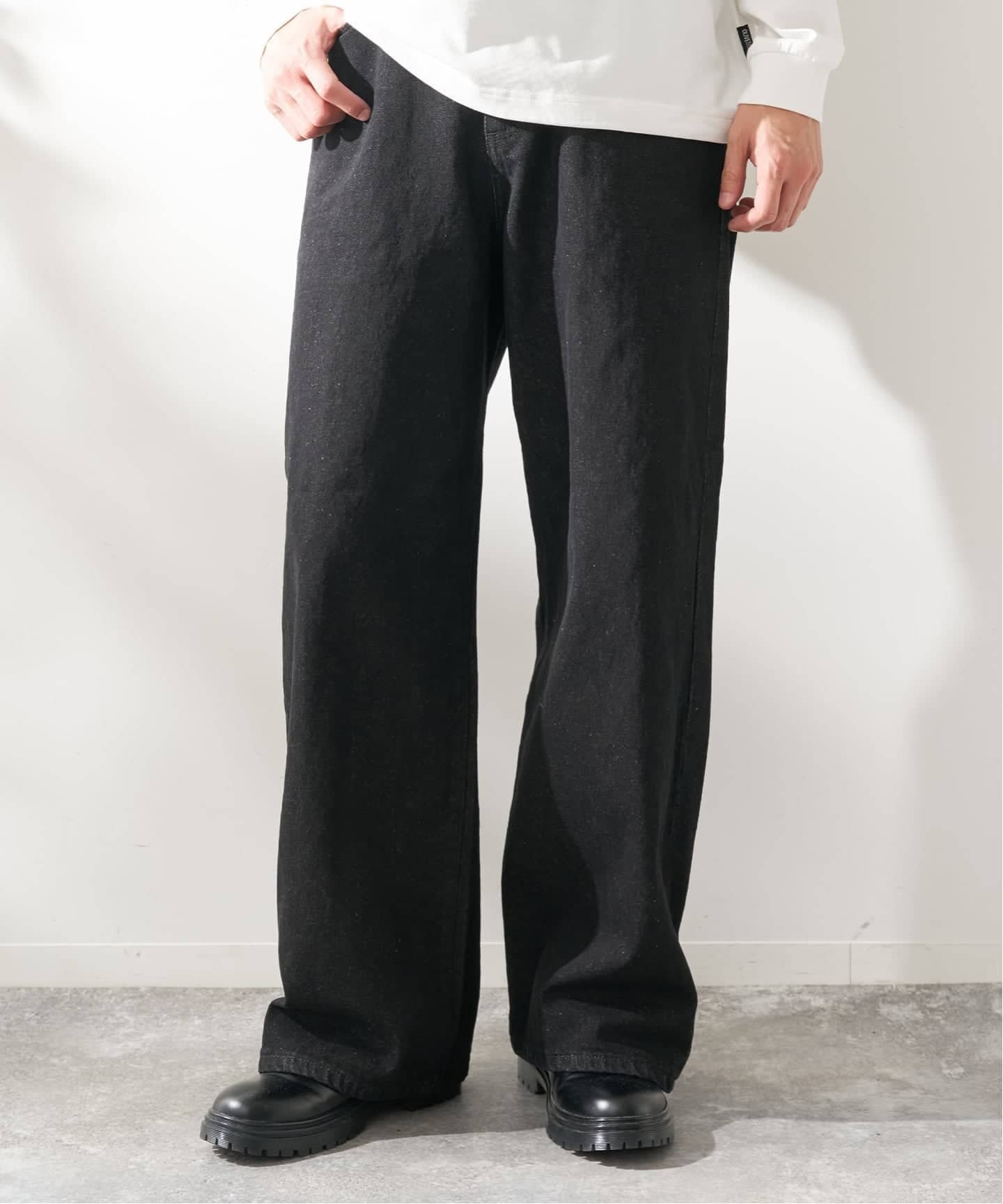 12.5 oz デニム J/W 5PKT ベーセーストック パンツ ジーンズ・デニムパンツ ブラック ネイビー