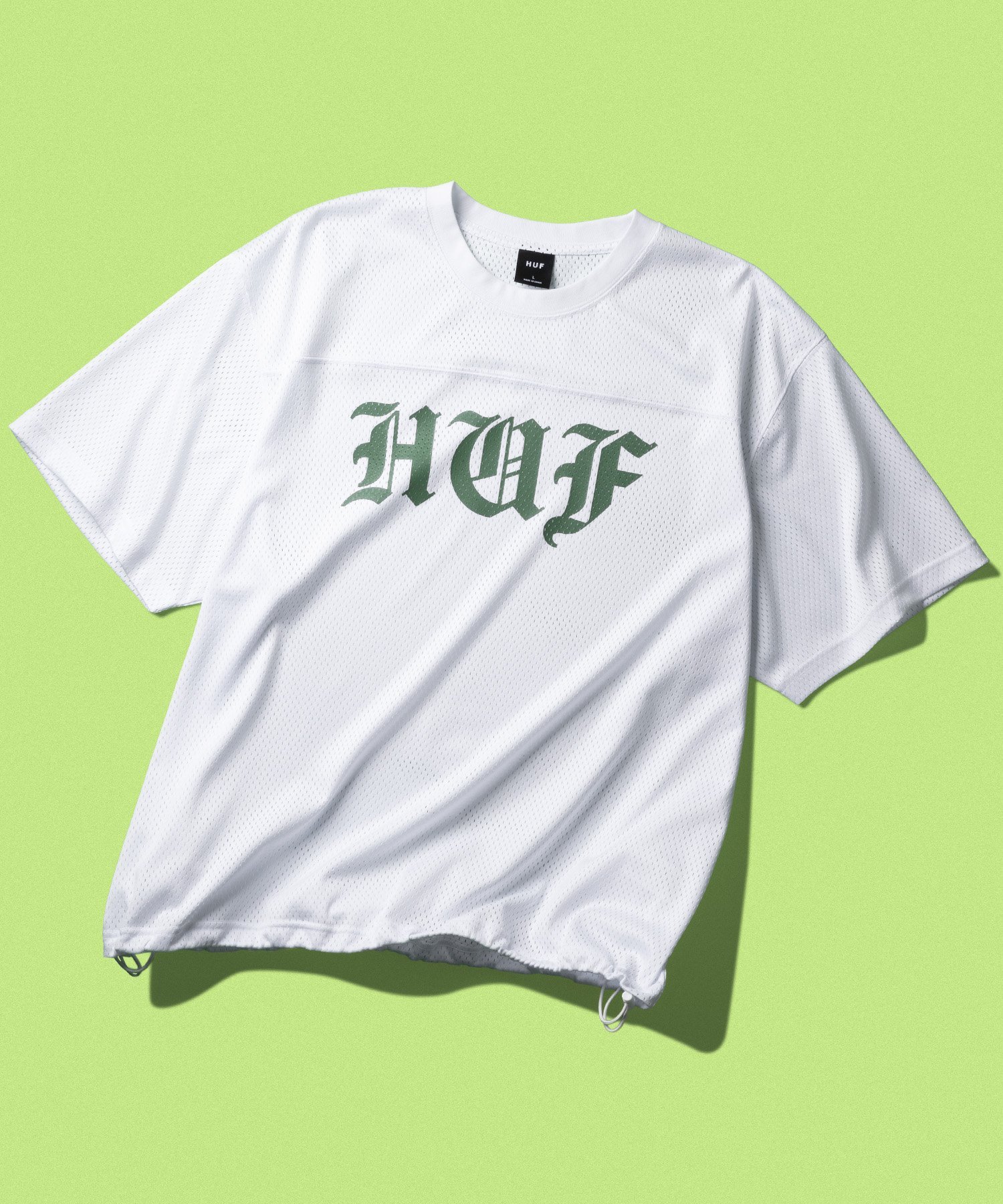 OLD ENGLISH MESH TOP / HUF ハフ メッシュ ハフ トップス カットソー・Tシャツ ブラック ホワイト ブラウン