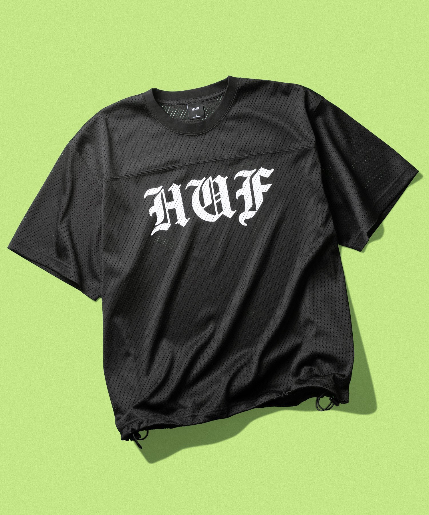OLD ENGLISH MESH TOP / HUF ハフ メッシュ ハフ トップス カットソー・Tシャツ ブラック ホワイト ブラウン