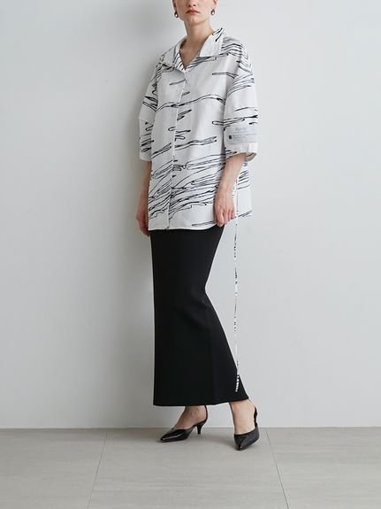 styling/ MULHOUSE 2wayブラウス スタイリング トップス シャツ・ブラウス ホワイト ブラック【送料無料】のサムネイル