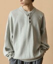 【SALE/10%OFF】FREAK'S STORE Relax Fit リラックスフィット スウェットライク ヘンリーネック ニット 【限定展開】 25AW フリークスストア トップス ニット ネイビー グレー ブラック【送料無料】