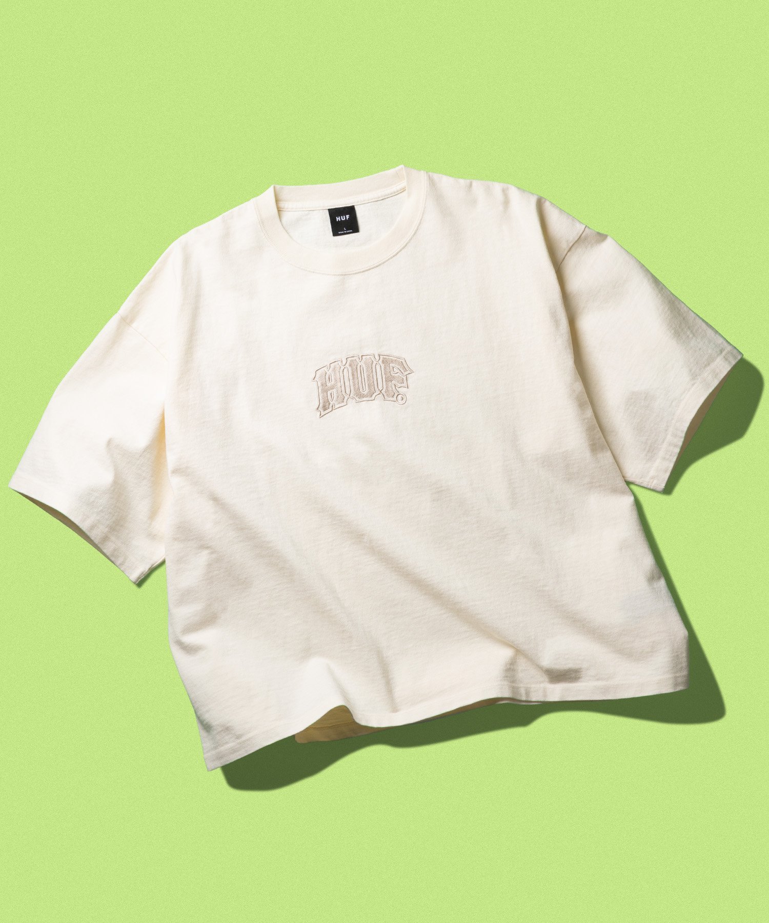 HUF CLASSIC ARCH WIDE CREW / HUF ハフ カットソー ハフ トップス カットソー・Tシャツ ブラック イエロー【送料無料】