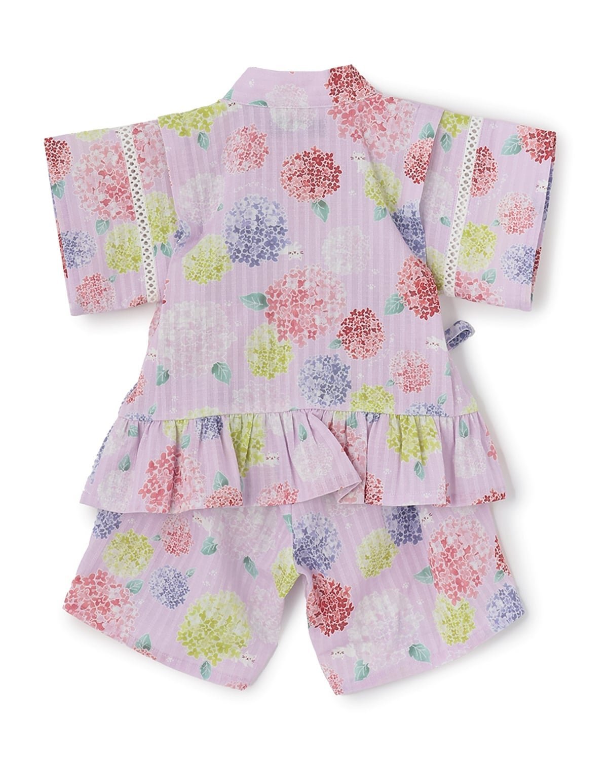 【SALE／30%OFF】kladskap 紫陽花柄ペプラム甚平【接触冷感】 ナルミヤオンライン ...