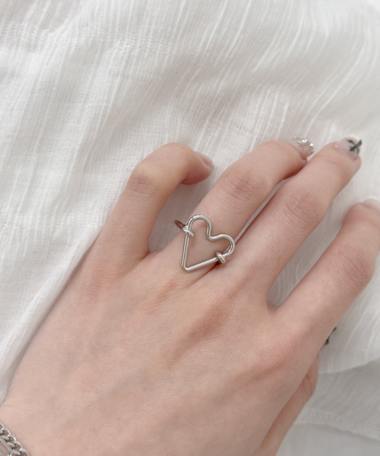 WEGO LADY'S Lワイヤーデザインリング ウィゴー アクセサリー・腕時計 リング・指輪