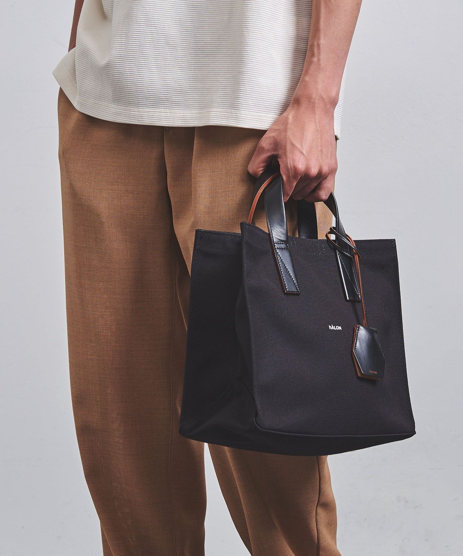 UNITED ARROWS ＜hALON＞ HOLIDAY MINI-TOTE/ミニ トートバッグ ユナイテッドアローズ バッグ トートバッグ ブラック【送料無料】