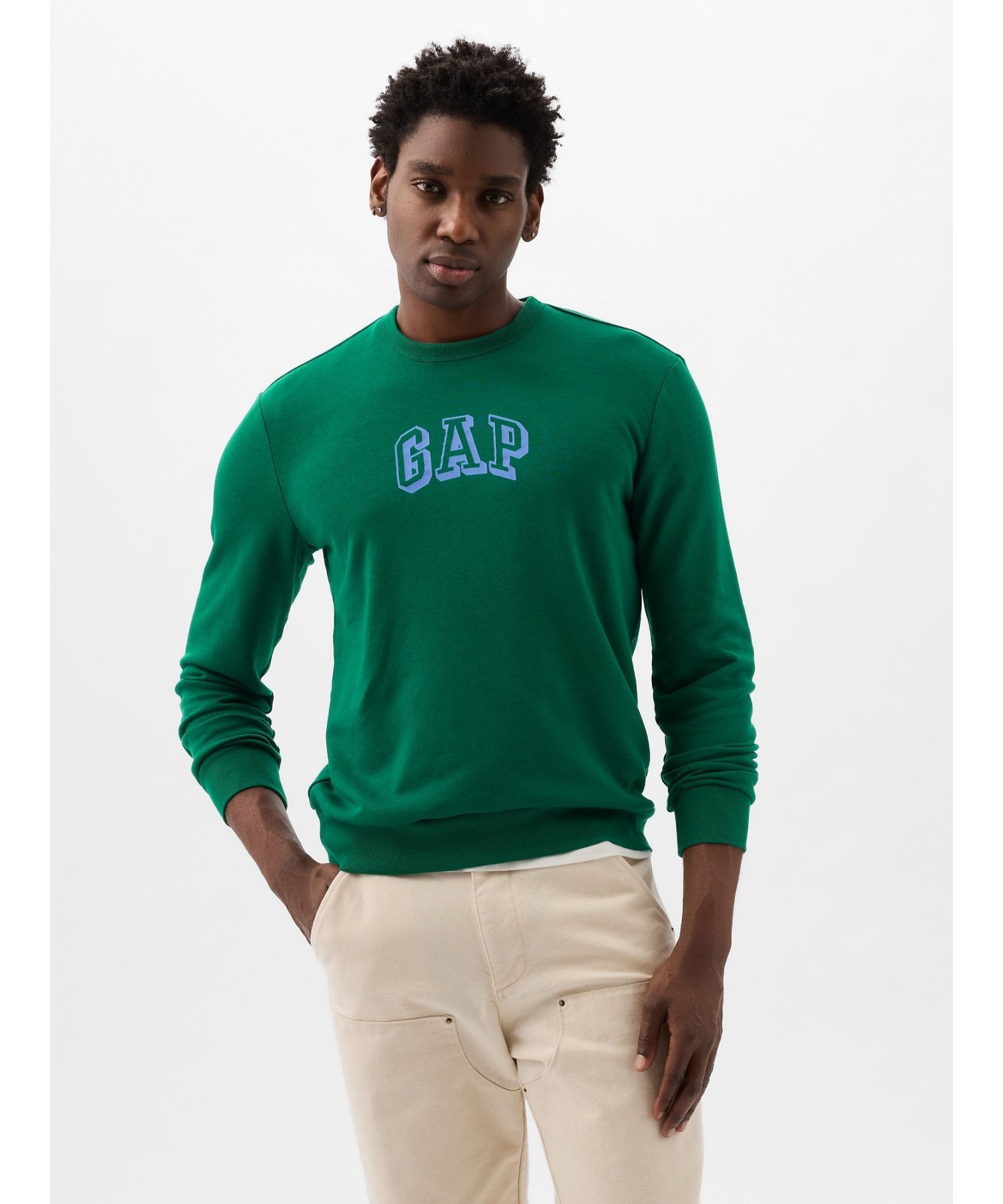 【SALE／63%OFF】GAP (U)GAPロゴ スウェット・トレーナー(ユニセックス) ギャップ トップス スウェット・トレーナー グリーン ベージュ ネイビー