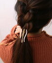 【SALE/70%OFF】colleca la ニュアンス3ライン ヘアカフ/ヘアフック コレカラ ヘアアクセサリー その他のヘアアクセサリー ホワイト ブラウ...