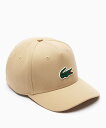 LACOSTE ワンポイント 耐水ゴルフキャップ ラコステ 帽子 キャップ ベージュ ネイビー【送料無料】