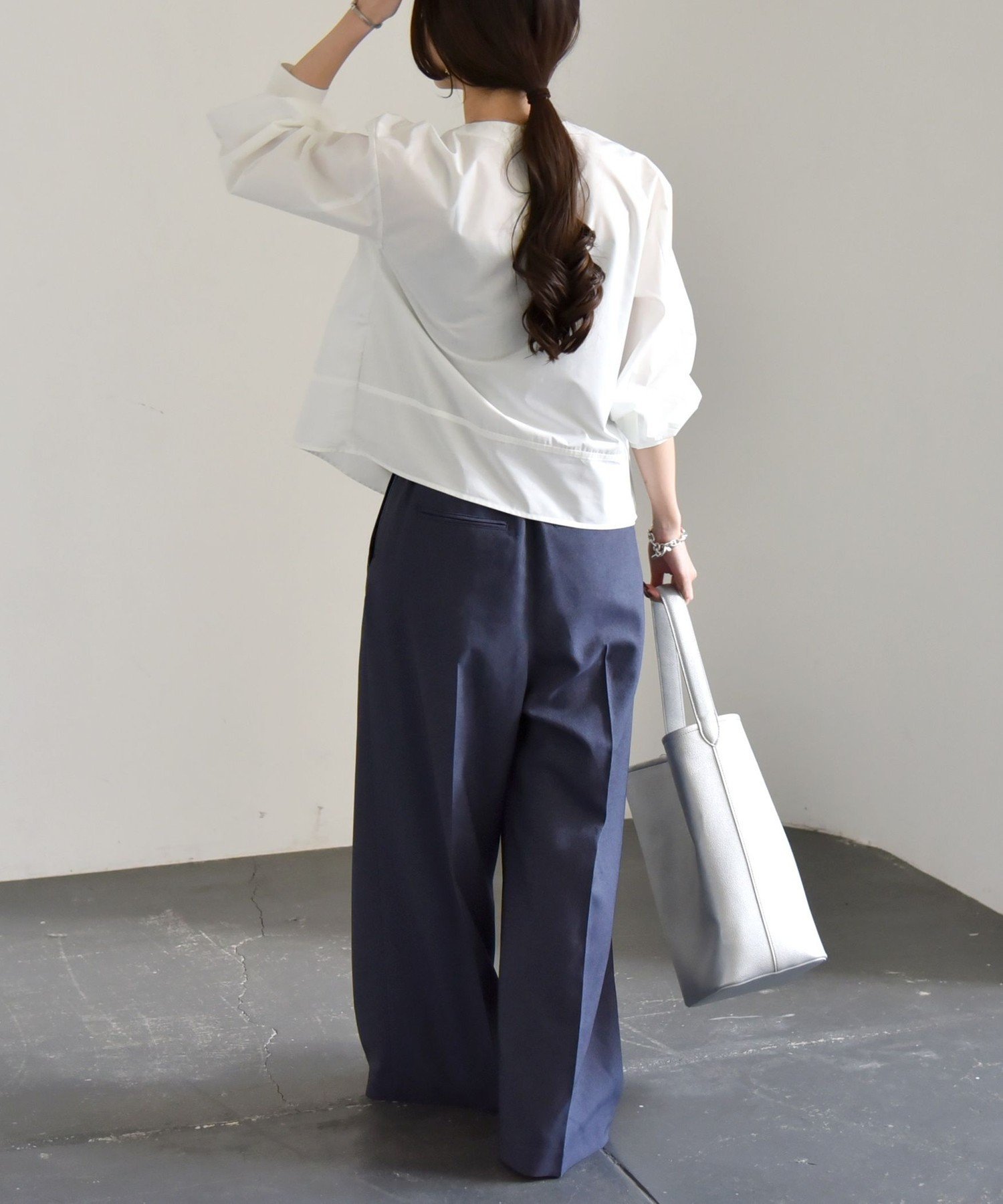 【SALE／40%OFF】quaranciel quaranciel:＜洗濯機可能＞デニムライク マリン ワイド パンツ シップス パンツ その他のパンツ ネイビー【送料無料】