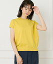 【SALE/30%OFF】INED 《WEB限定》フレンチスリーブサマーニット イネド トップス ニット ネイビー ホワイト ブルー【送料無料】