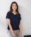 a.v.v 【接触冷感/UVカット/吸水速乾】ドロストヘムトップス アー・ヴェ・ヴェ トップス カットソー・Tシャツ ブラウン ネイビー【送料無料】