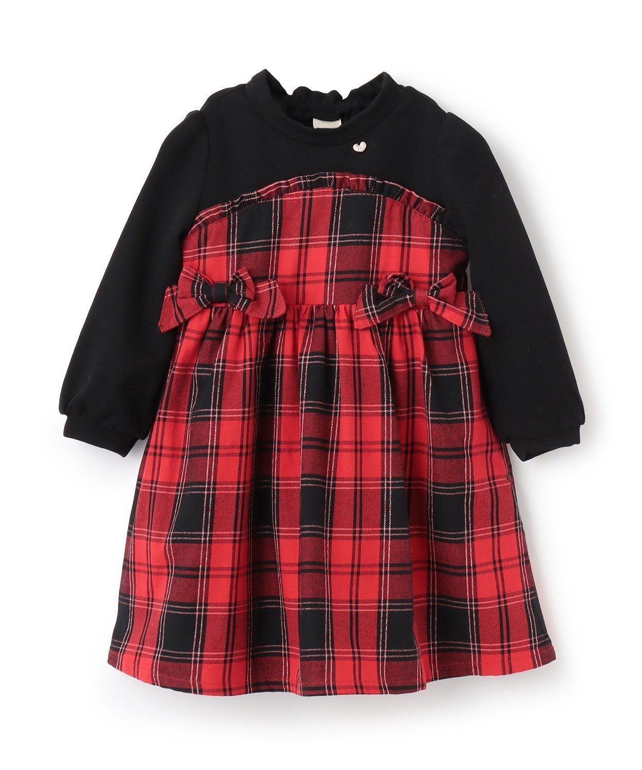 Pupil House ドッキングチェックワンピース ナルミヤオンライン ワンピース・ドレス ワンピース【送料..