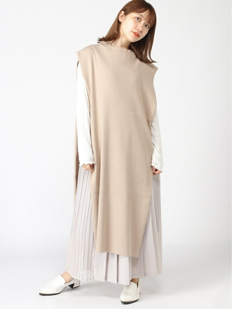 【SALE／37%OFF】LOWRYS FARM 12Gニットベストワンピース ローリーズファーム ワンピース ニットワンピース ベージュ イエロー ブラック レッドのサムネイル