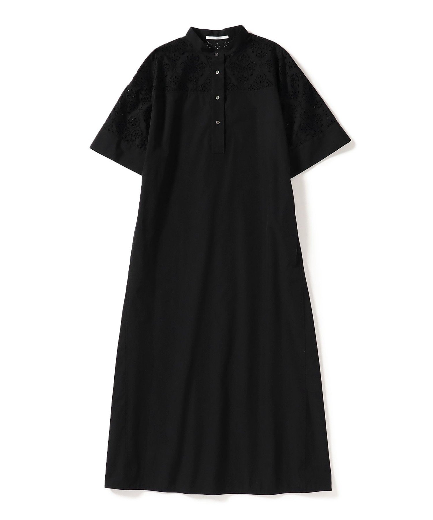 Demi-Luxe BEAMS TICCA / レース ハーフスリーブ シャツワンピース デミルクス ビームス ワンピース・ドレス その他のワンピース・ドレス ブラック ホワイト【送料無料】のサムネイル