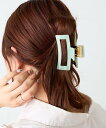 BIRTHDAY BAR スクエアフレームヘアバンスクリップ バースデイバー ヘアアクセサリー その他のヘアアクセサリー グリーン ピンク
