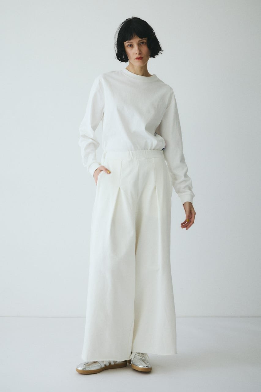 HeRIN.CYE Tuck wide pants ヘリンドットサイ パンツ その他のパンツ ブラック ホワイト
