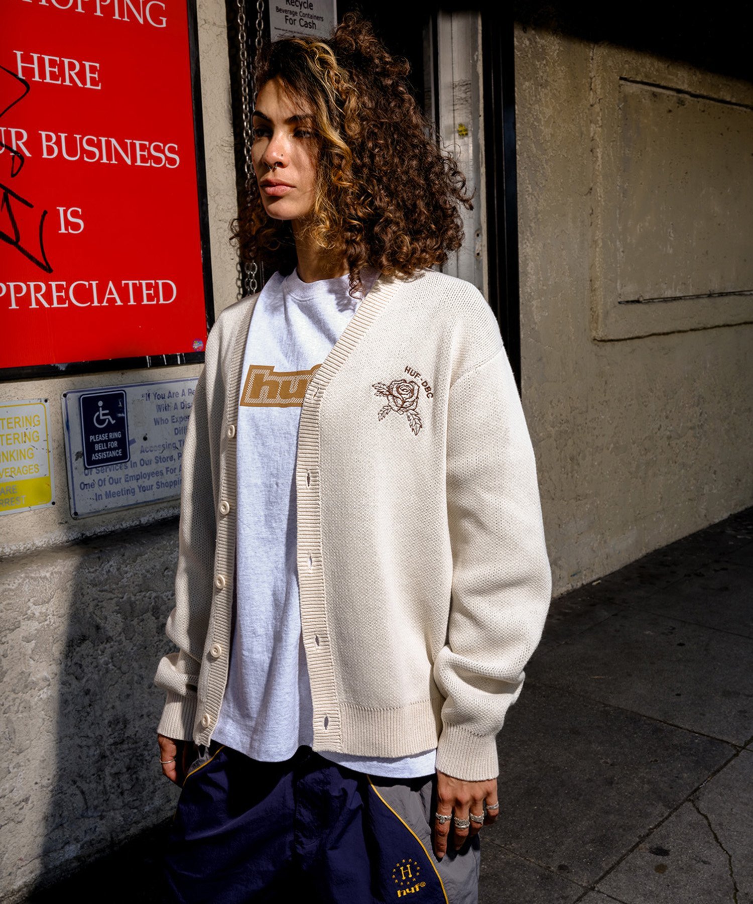 Rakuten - HUF ROSE CARDIGAN / HUF ハフ カーディガン ニット ハフ トップス カーディガン ブラック【送料無料】