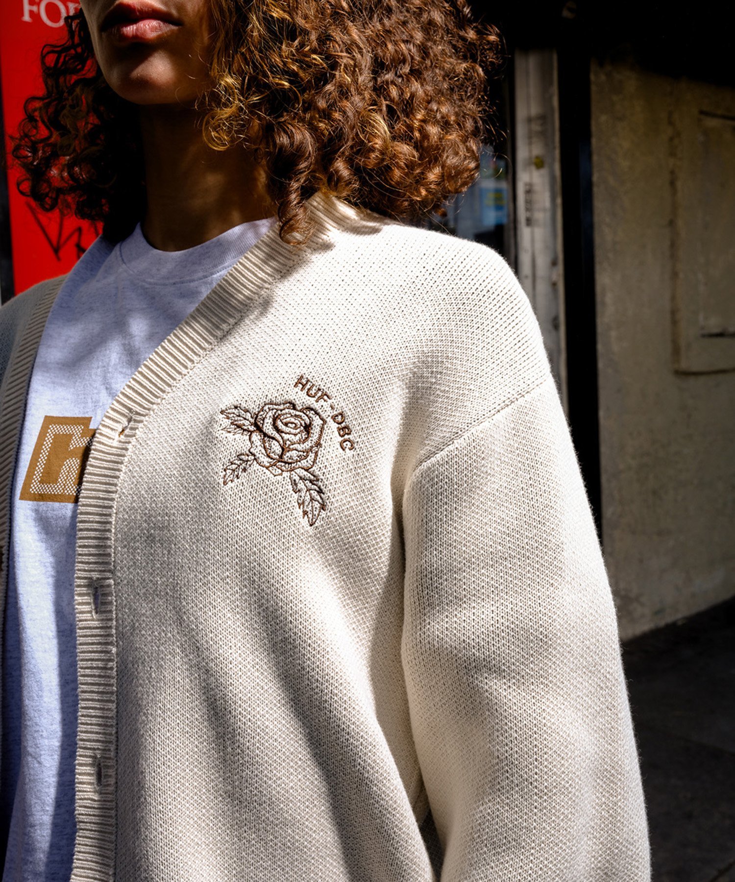 HUF ROSE CARDIGAN / HUF ハフ カーディガン ニット ハフ トップス カーディガン ブラック【送料無料】