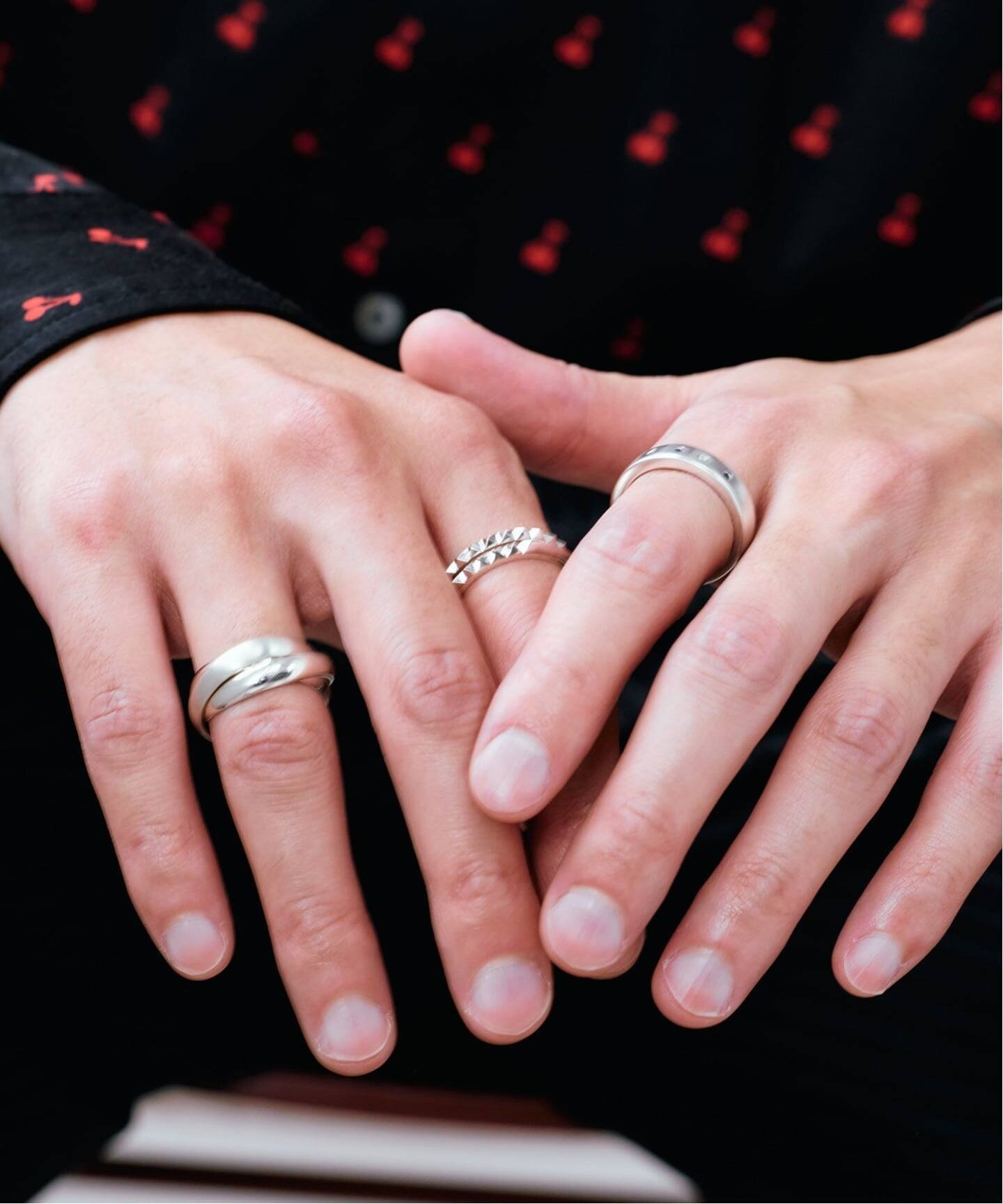 WORLDLY-WISE 【BYSMITH / バイスミス】DIAMOND/SAPHIRE FLAT 925 RING:リング ワールドリーワイズ アクセサリー・腕時計 リング・指輪 シルバー