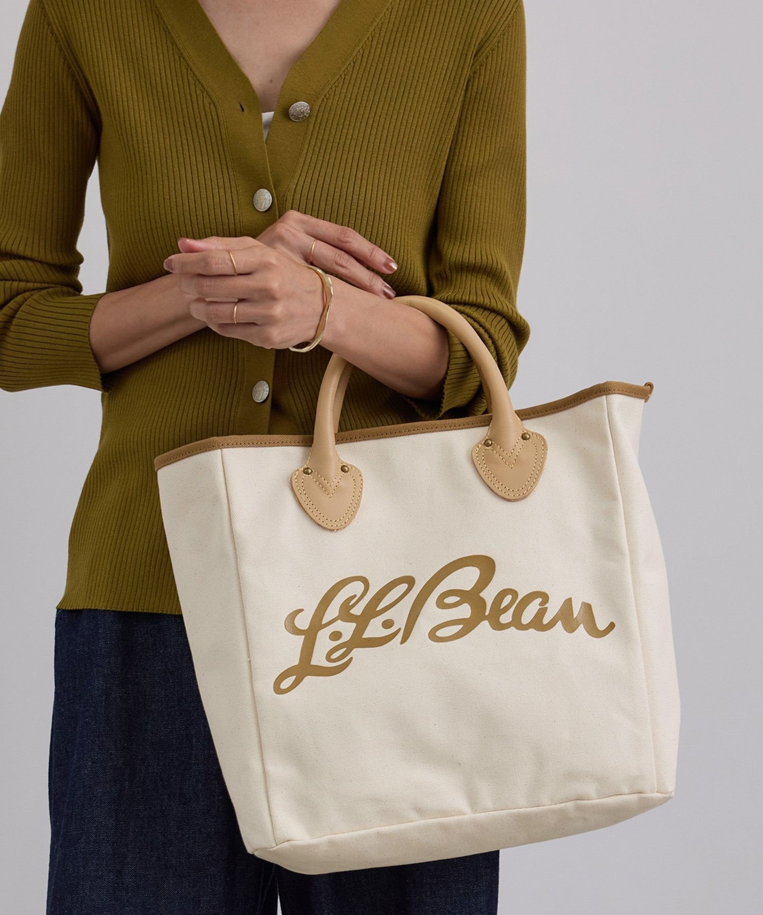 SALON adam et rope' 【L.L.Bean for SALON(エル・エル・ビーン)】別注スクエアトートバッグ サロン アダム エ ロペ バッグ トートバッグ ベージュ